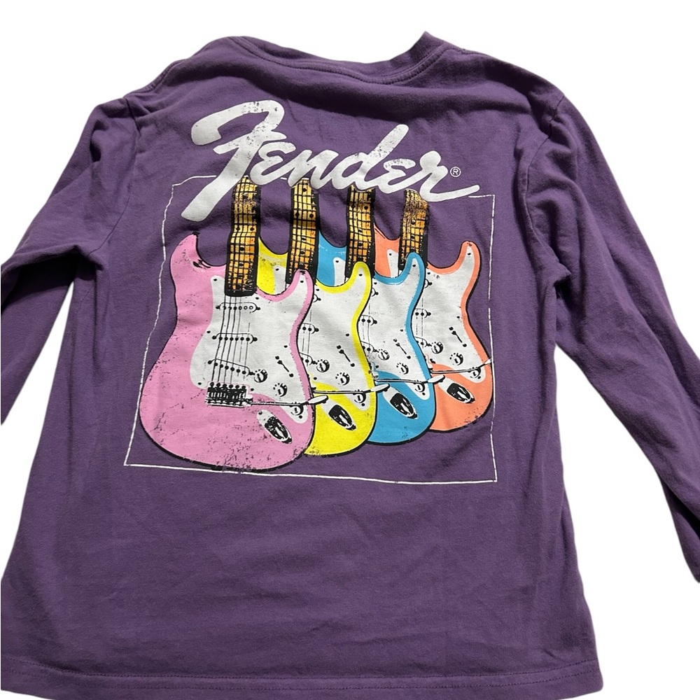 Fender Graphic Long Sleeve Shirt by T&B Size 7/8 Kids
